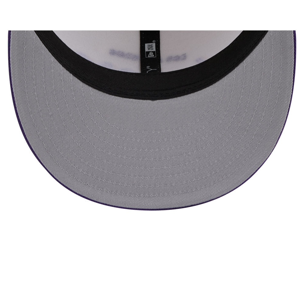New Era หมวกรุ่น Los Angeles Lakers Nba Script 2-Tone True Purple Visor Chrome White 9Fifty Cap