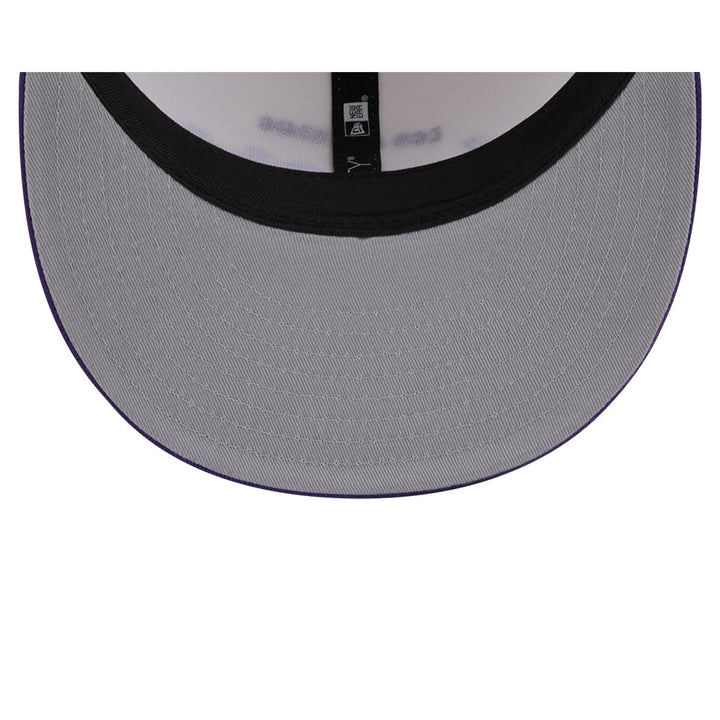 New Era หมวกรุ่น Los Angeles Lakers Nba Script 2-Tone True Purple Visor Chrome White 9Fifty Cap
