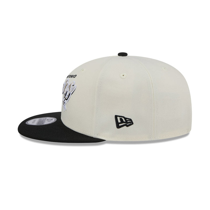 New Era หมวกรุ่น San Antonio Spurs Nba Script 2-Tone Black Visor Chrome White 9Fifty Cap