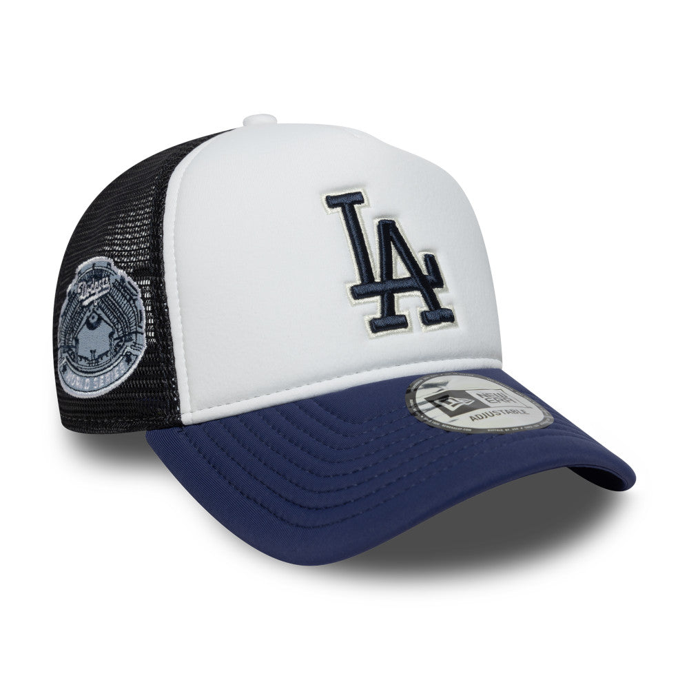 New Era หมวกรุ่น LOS ANGELES DODGERS COOPERSTOWN 2-TONE NAVY VISOR OPTIC WHITE 9FORTY EF TRUCKER CAP