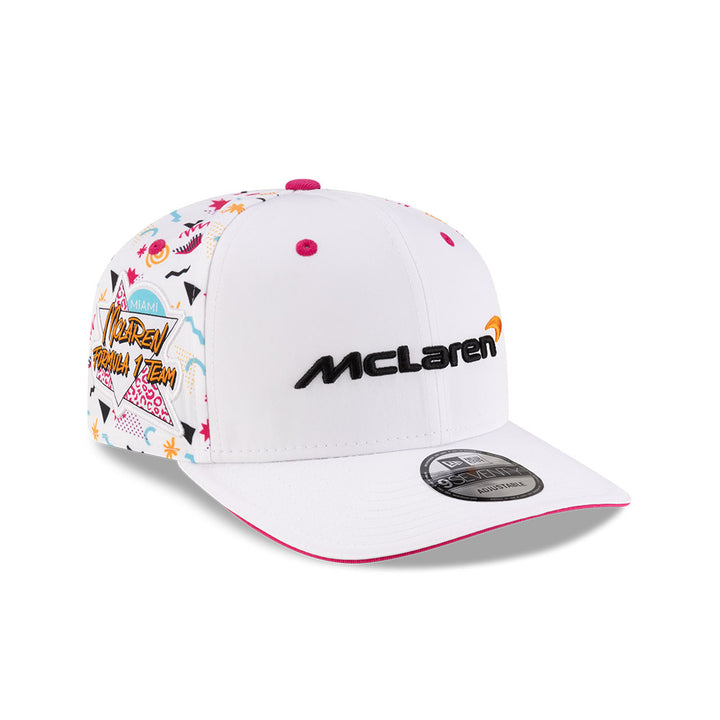 New Era หมวกรุ่น McLaren Racing Race Special White Miami 9Seventy Stretch-Snap Cap