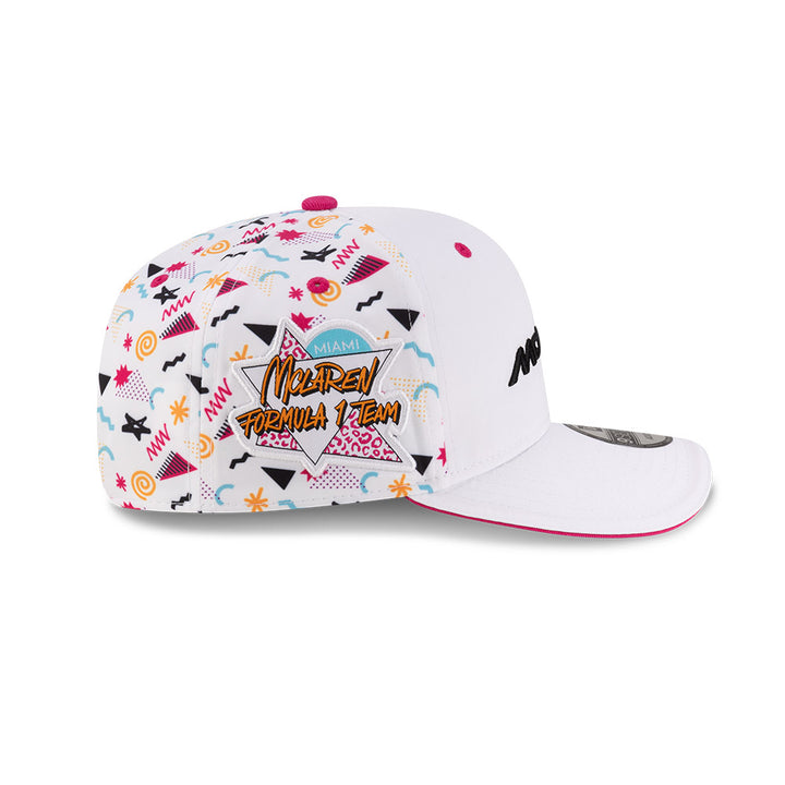 New Era หมวกรุ่น McLaren Racing Race Special White Miami 9Seventy Stretch-Snap Cap
