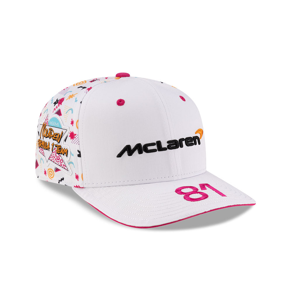 New Era หมวกรุ่น McLaren Racing Race Special White OP Miami 9Seventy Stretch-Snap Cap