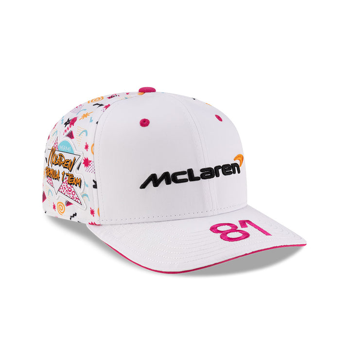 New Era หมวกรุ่น McLaren Racing Race Special White OP Miami 9Seventy Stretch-Snap Cap