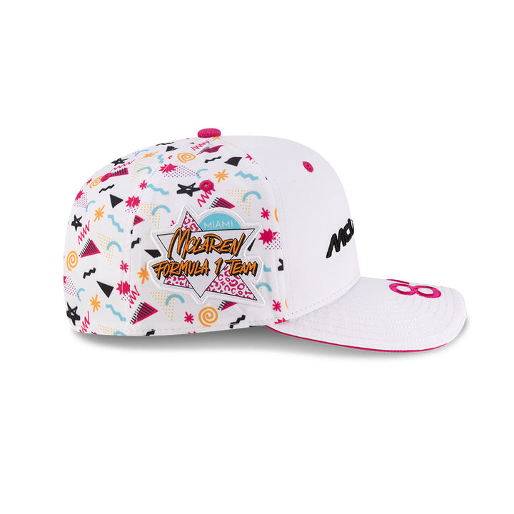 New Era หมวกรุ่น McLaren Racing Race Special White OP Miami 9Seventy Stretch-Snap Cap