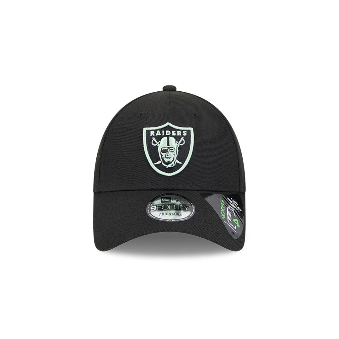 New Era หมวกรุ่น Las Vegas Raiders Peppermint Repreve Black 9Forty Cap