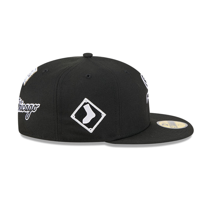 New Era หมวกรุ่น Alpha Industrial X Mlb Chicago White Sox Black 59Fifty Cap