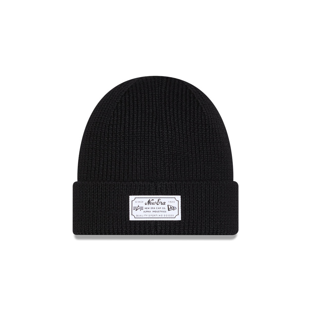 New Era หมวกรุ่น Alpha Industrial X Mlb Los Angeles Dodgers Black 4 Dart Short Cuff Beanie Cap