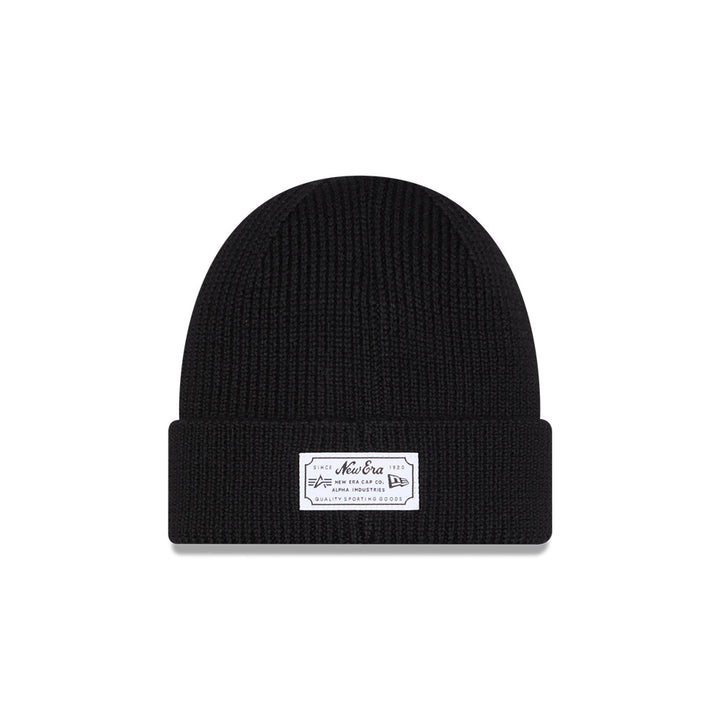 New Era หมวกรุ่น Alpha Industrial X Mlb Los Angeles Dodgers Black 4 Dart Short Cuff Beanie Cap