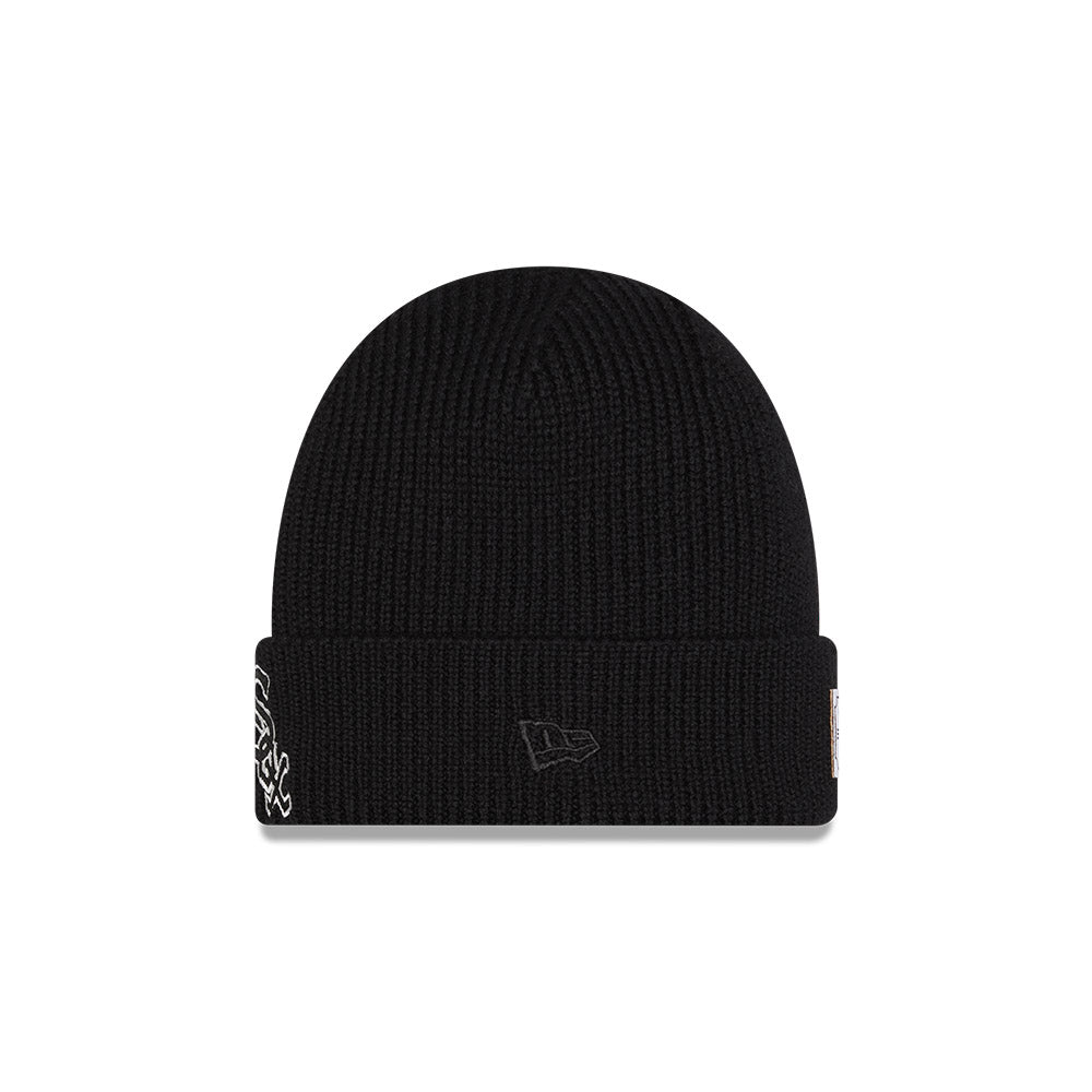 New Era หมวกรุ่น Alpha Industrial X Mlb Chicago White Sox Black 4 Dart Short Cuff Beanie Cap