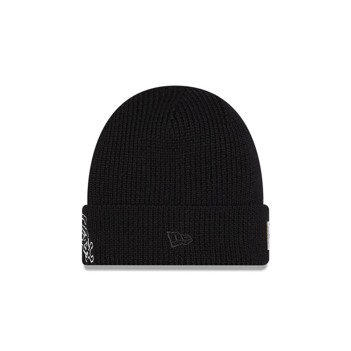 New Era หมวกรุ่น Alpha Industrial X Mlb Chicago White Sox Black 4 Dart Short Cuff Beanie Cap