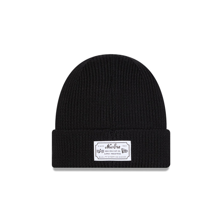 New Era หมวกรุ่น Alpha Industrial X Mlb Chicago White Sox Black 4 Dart Short Cuff Beanie Cap