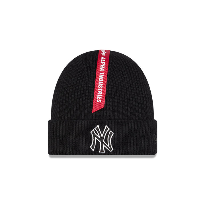 New Era หมวกรุ่น Alpha Industrial X Mlb New York Yankees Black Beanie Cap