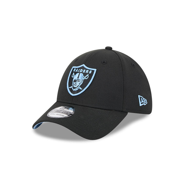 หมวกแก๊ป New Era รุ่น Las Vegas Raiders Sky Blue Pack Black 39Thirty Cap