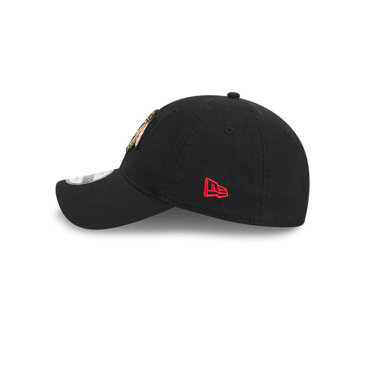New Era หมวกรุ่น CHICAGO BLACKHAWKS BLACK WASHED PACK BLACK 9TWENTY CAP