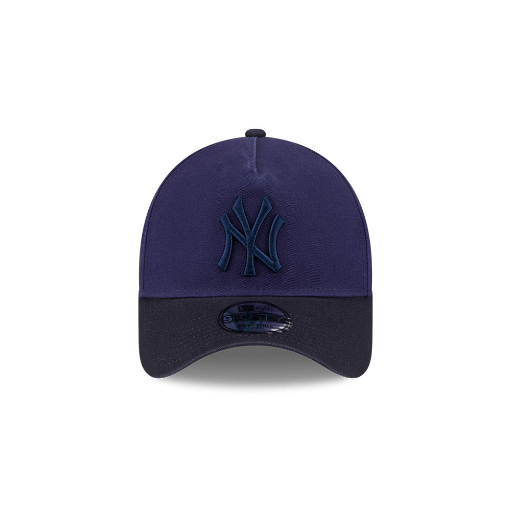 New Era หมวกรุ่น NEW YORK YANKEES SHADE WASH 2-TONE NAVY VISOR LIGHT NAVY 9FORTY AF CAP