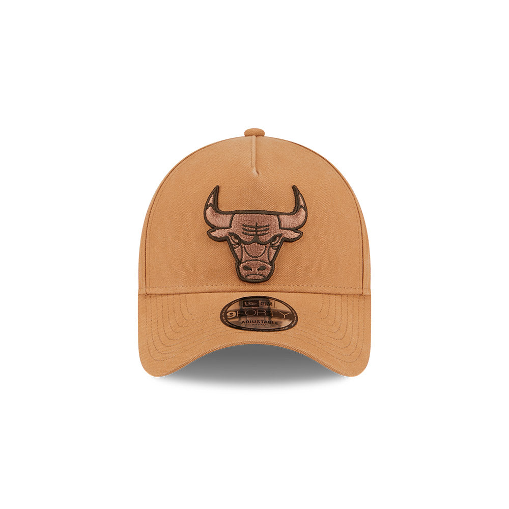 New Era หมวกรุ่น CHICAGO BULLS WASHED CANVAS LIGHT BRONZE 9FORTY AF CAP