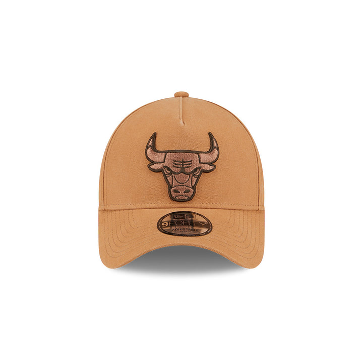 New Era หมวกรุ่น CHICAGO BULLS WASHED CANVAS LIGHT BRONZE 9FORTY AF CAP