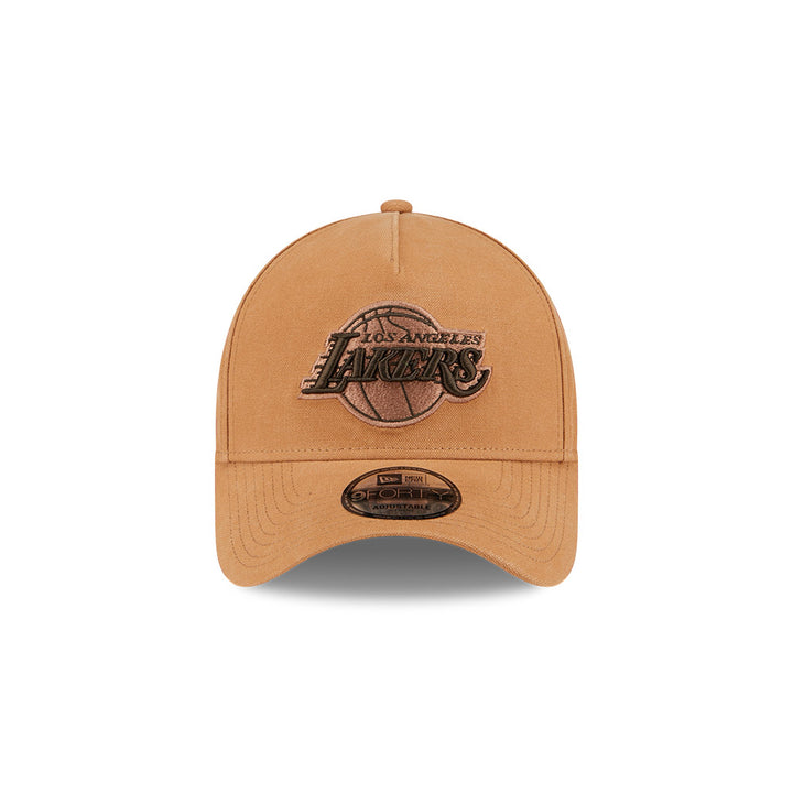 New Era หมวกรุ่น LOS ANGELES LAKERS WASHED CANVAS LIGHT BRONZE 9FORTY AF CAP