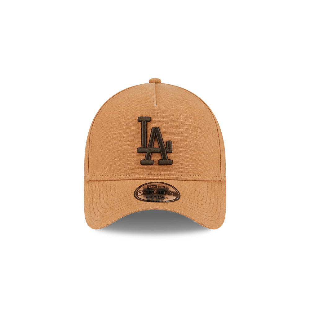 New Era หมวกรุ่น LOS ANGELES DODGERS WASHED CANVAS LIGHT BRONZE 9FORTY AF CAP