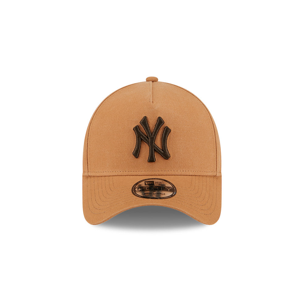 New Era หมวกรุ่น NEW YORK YANKEES WASHED CANVAS LIGHT BRONZE 9FORTY AF CAP