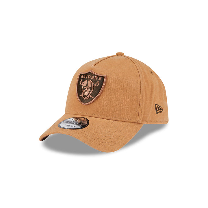 New Era หมวกรุ่น LAS VEGAS RAIDERS WASHED CANVAS LIGHT BRONZE 9FORTY AF CAP