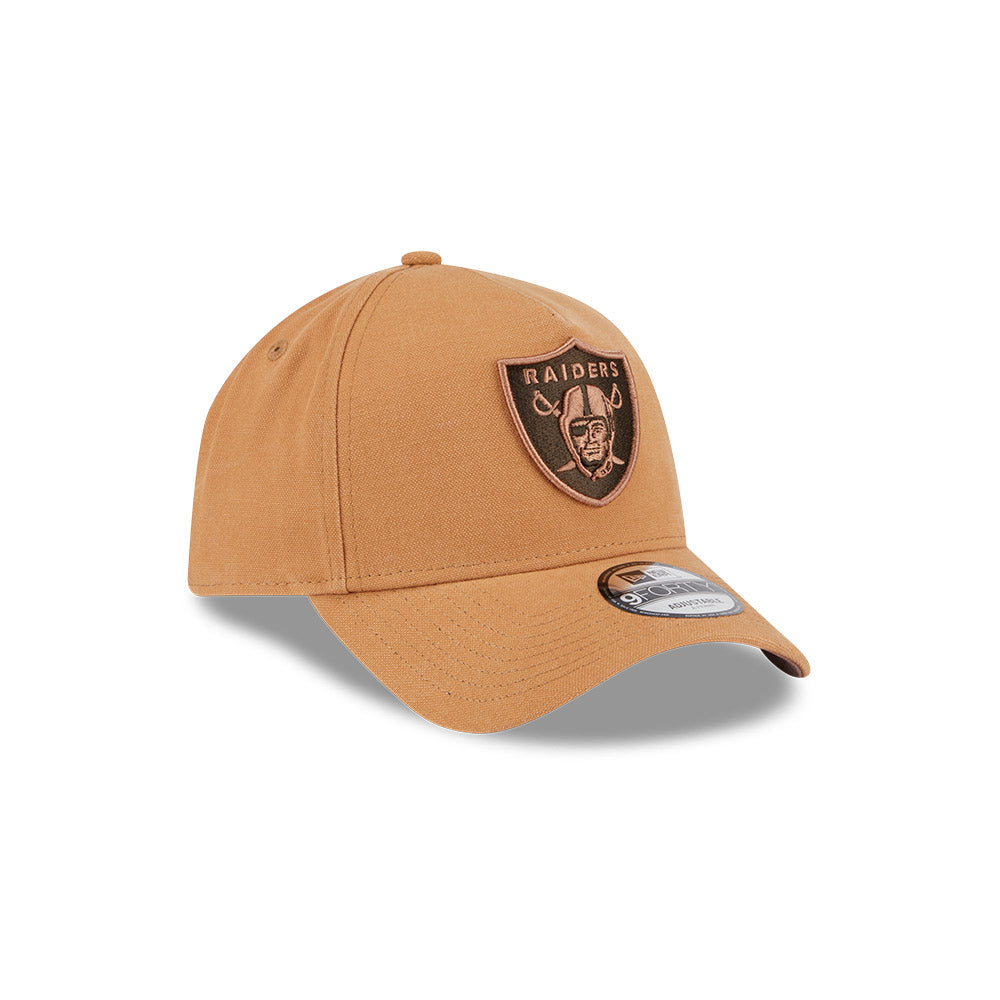 New Era หมวกรุ่น LAS VEGAS RAIDERS WASHED CANVAS LIGHT BRONZE 9FORTY AF CAP