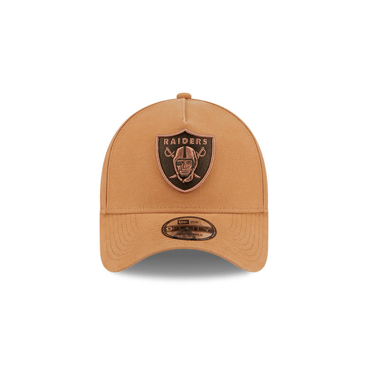 New Era หมวกรุ่น LAS VEGAS RAIDERS WASHED CANVAS LIGHT BRONZE 9FORTY AF CAP