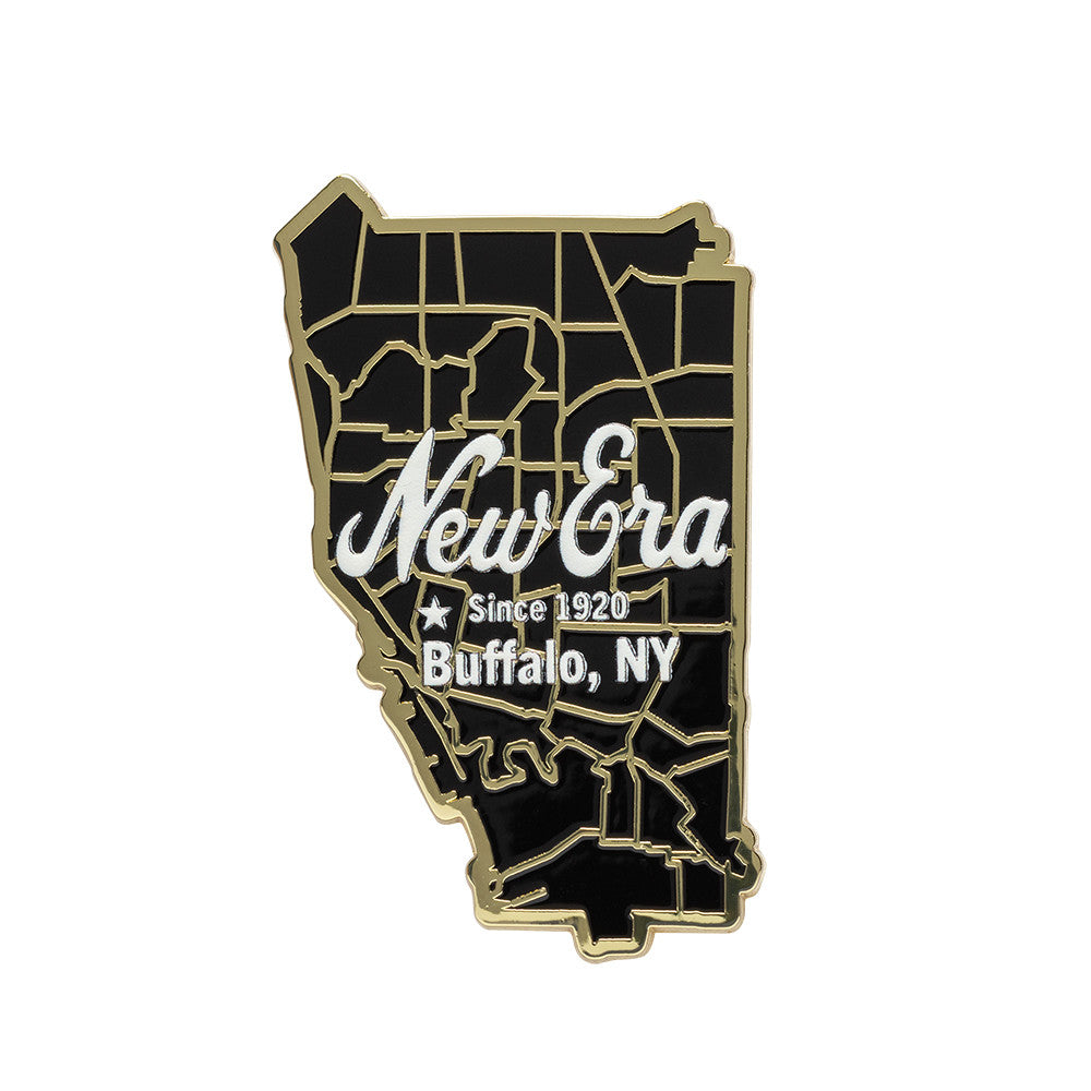 New Era เข็มติดหมวกรุ่น New Era 59FIFTY Day 2025 Buffalo Map Black and Gold Pin