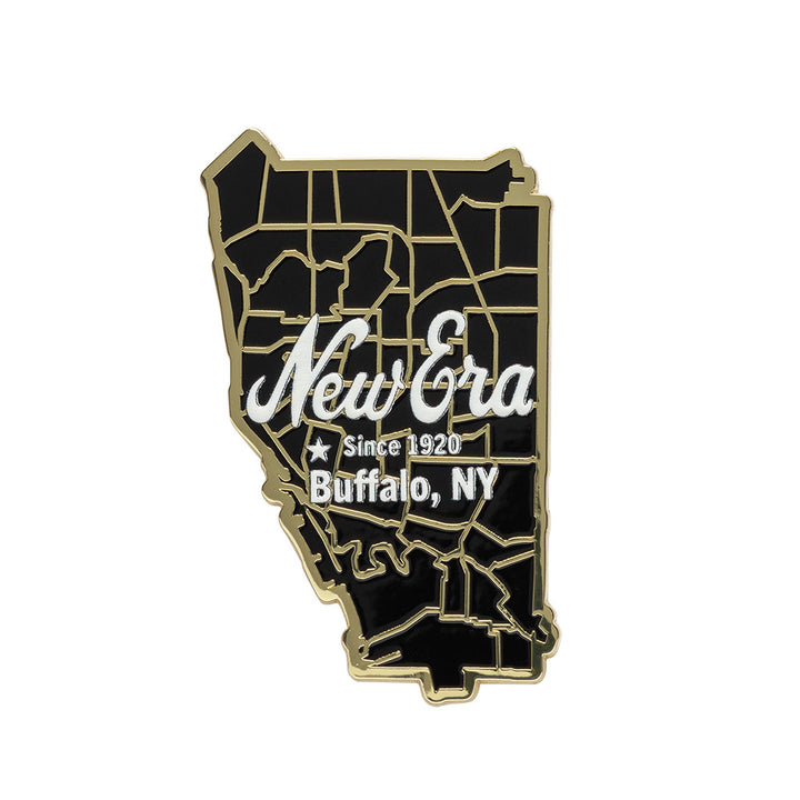 New Era เข็มติดหมวกรุ่น New Era 59FIFTY Day 2025 Buffalo Map Black and Gold Pin
