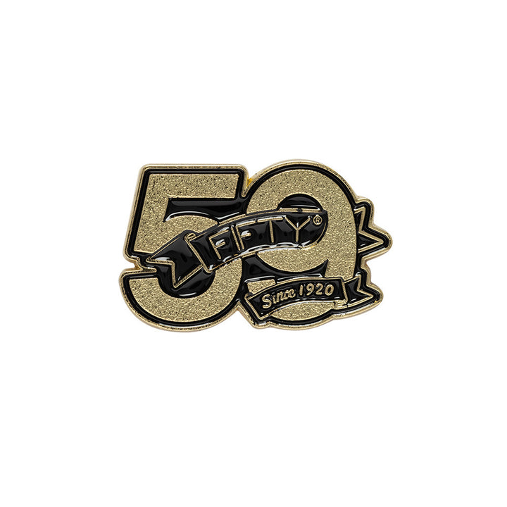 New Era เข็มติดหมวกรุ่น New Era 59FIFTY Day 2025 Banner Logo Black and Gold Pin