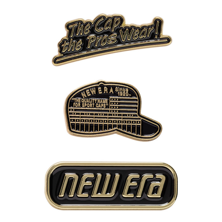New Era เข็มติดหมวกรุ่น New Era 59FIFTY Day 2025 NE 3 Pack Black and Gold Pin