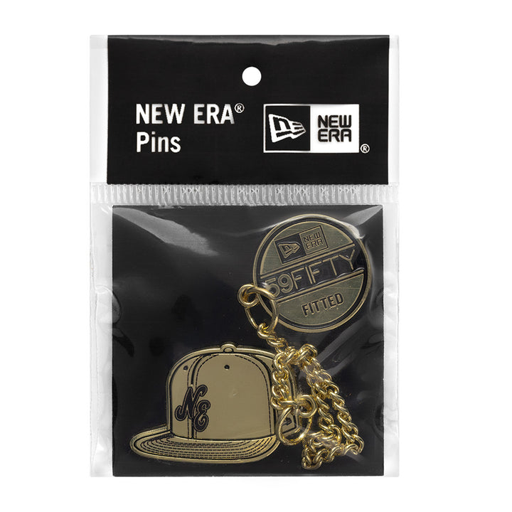 New Era เข็มติดหมวกรุ่น New Era 59FIFTY Day 2025 Cap Sticker NE C Black and Gold Pin Acc