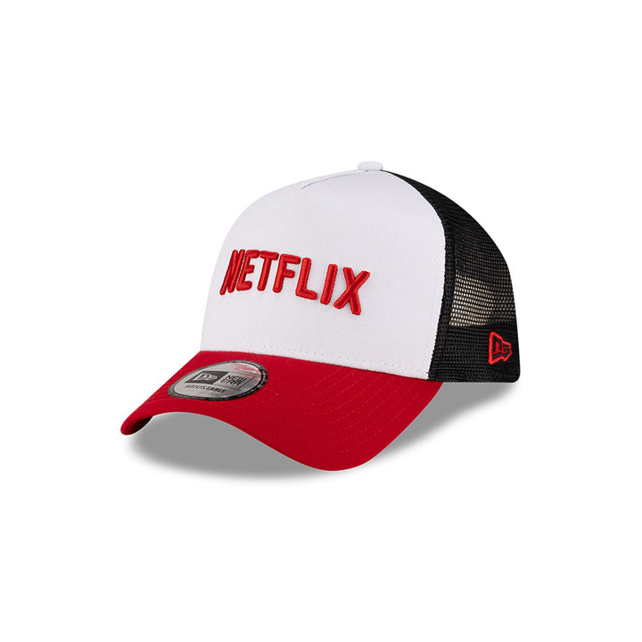 New Era หมวกรุ่น New Era X Netflix Netflix Logo White/ Scarlet 9Forty Trucker Cap
