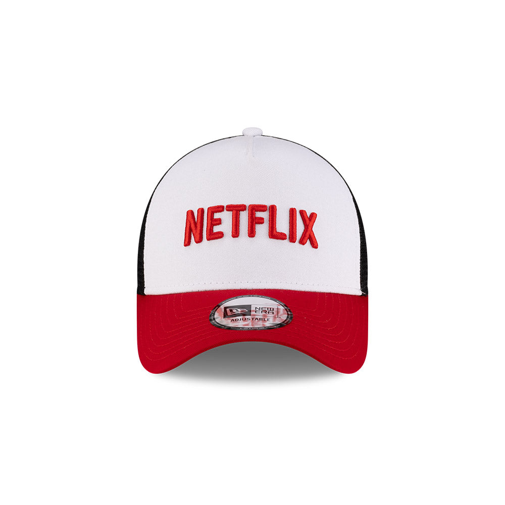 New Era หมวกรุ่น New Era X Netflix Netflix Logo White/ Scarlet 9Forty Trucker Cap