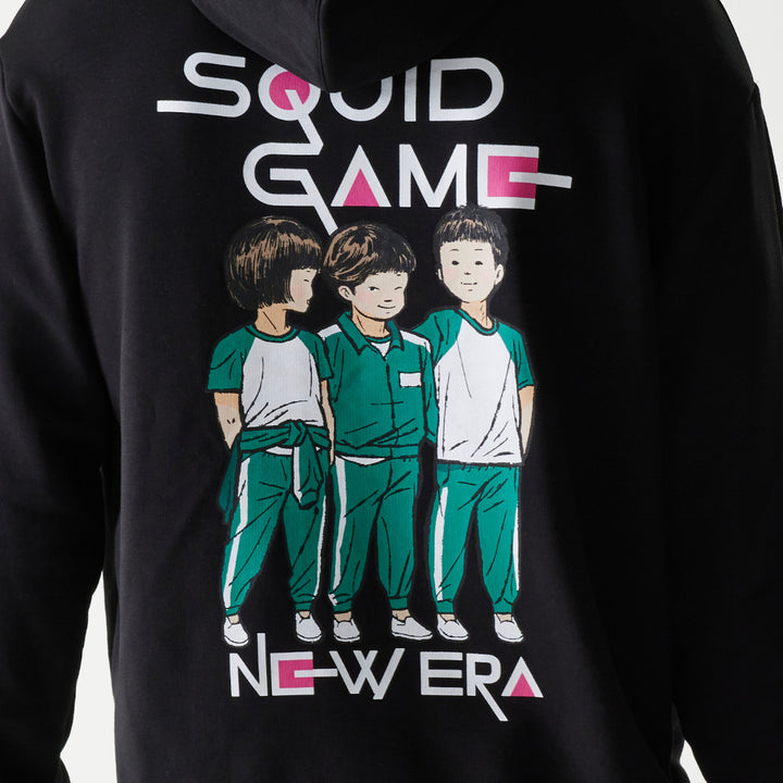 New Era เสื้อฮู้ดรุ่น  New Era X Netflix Squid Game Black Oversized Hoodie