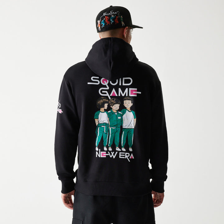 New Era เสื้อฮู้ดรุ่น  New Era X Netflix Squid Game Black Oversized Hoodie