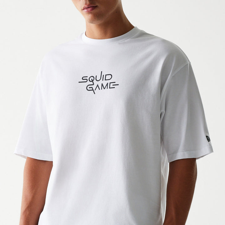 New Era เสื้อยืดแขนสั้นรุ่น New Era X Netflix Squid Game White Oversized Short Sleeve T-Shirt