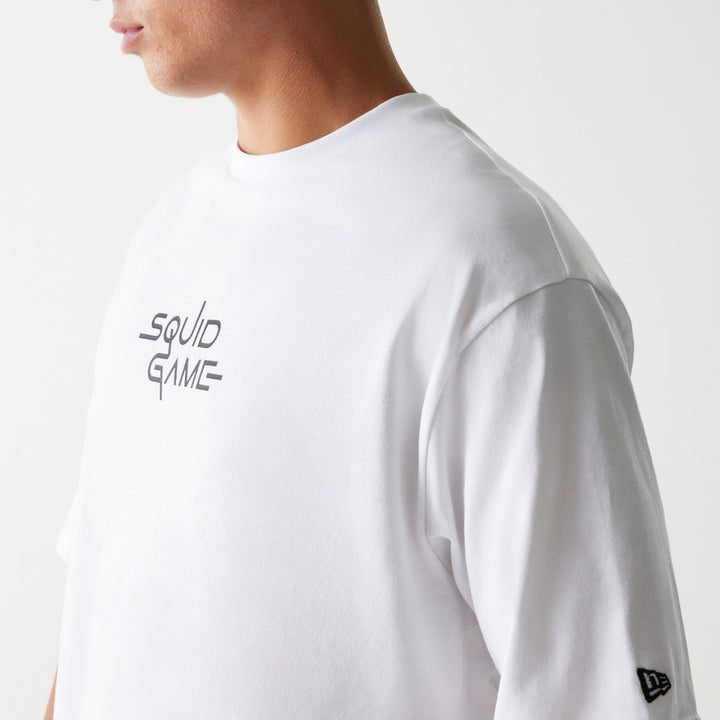 New Era เสื้อยืดแขนสั้นรุ่น New Era X Netflix Squid Game White Oversized Short Sleeve T-Shirt