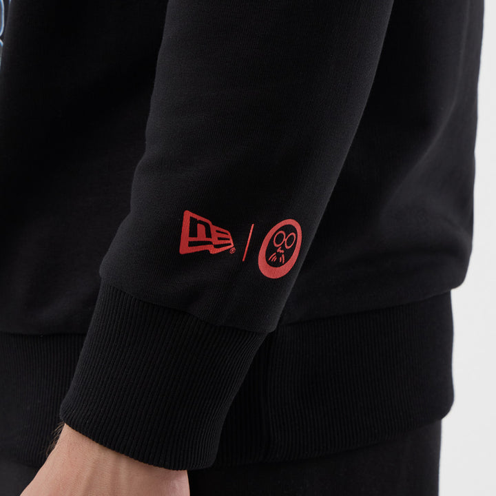 New Era เสื้อสเวตเชิ้ตรุ่น New Era X Sakamoto Days Black Crew Neck