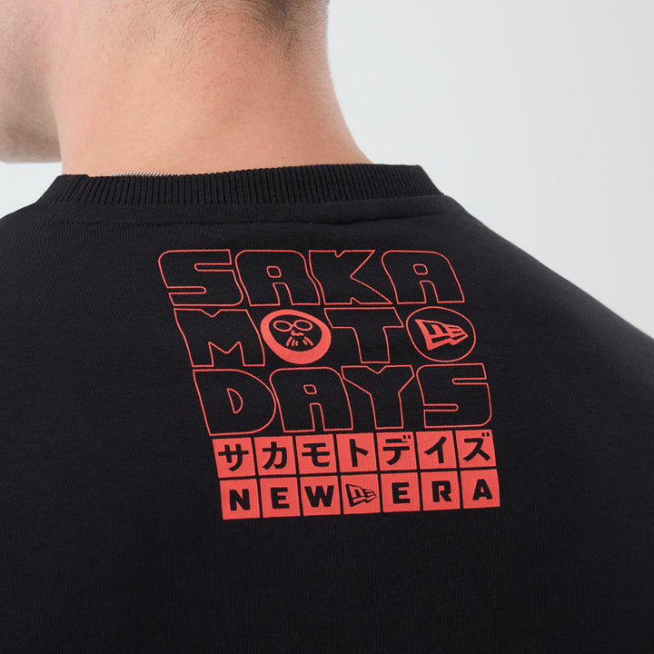 New Era เสื้อสเวตเชิ้ตรุ่น New Era X Sakamoto Days Black Crew Neck