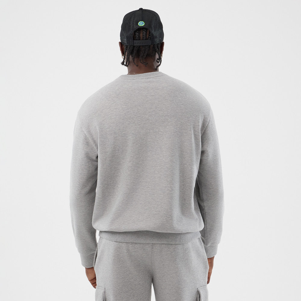New Era เสื้อสเวตเชิ้ตรุ่น New Era X Sakamoto Days Heather Grey Crew Neck