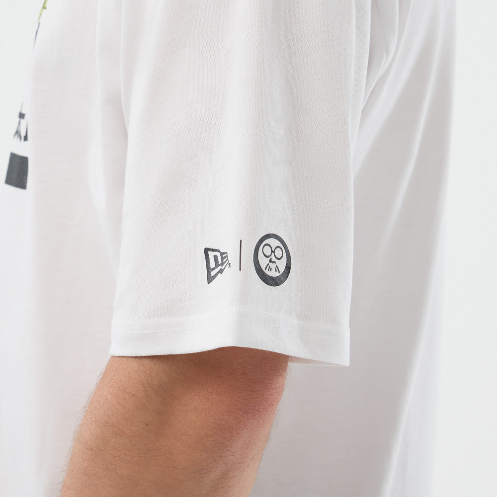 New Era เสื้อยืดแขนสั้นรุ่น New Era X Sakamoto Days White Oversized Short Sleeve Tee