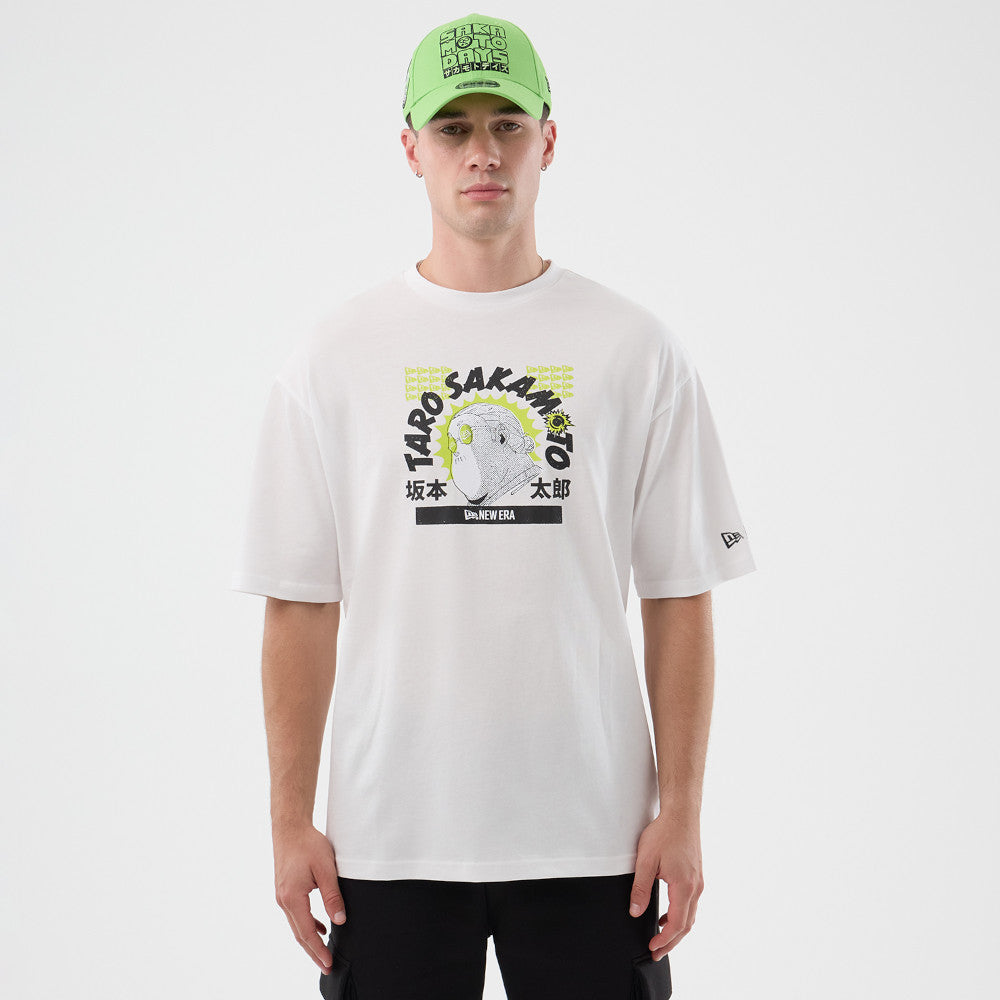 New Era เสื้อยืดแขนสั้นรุ่น New Era X Sakamoto Days White Oversized Short Sleeve Tee