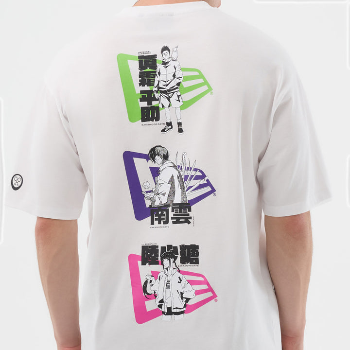 New Era เสื้อยืดแขนสั้นรุ่น New Era X Sakamoto Days White Oversized Short Sleeve Tee