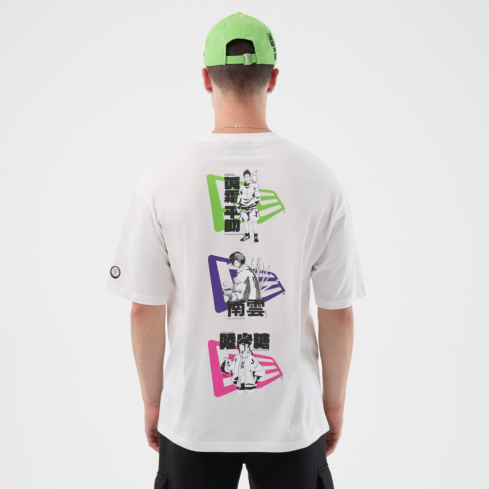 New Era เสื้อยืดแขนสั้นรุ่น New Era X Sakamoto Days White Oversized Short Sleeve Tee