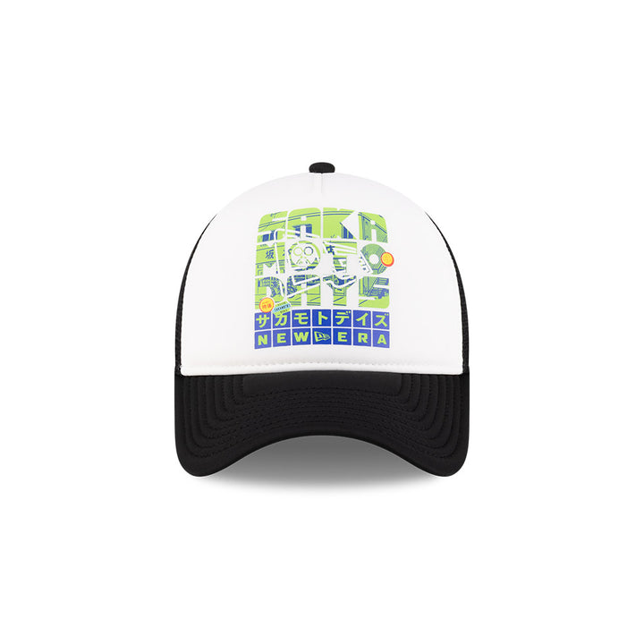 New Era หมวกรุ่น New Era X Sakamoto Days White And Black 9Forty A-Frame Trucker Cap