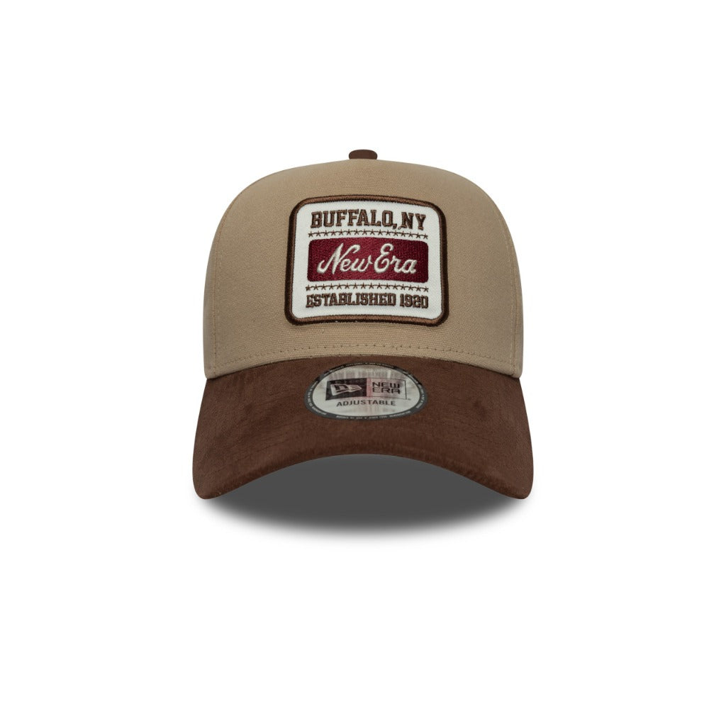 หมวกแก๊ป New Era รุ่น New Era Patch Suede 2-Tone Brown Visor Camel 9Forty E-Frame Cap