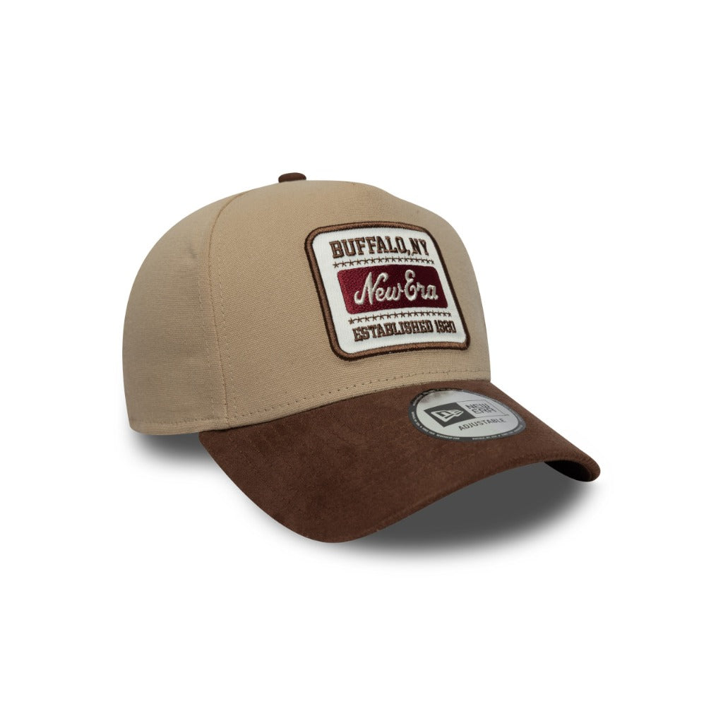 หมวกแก๊ป New Era รุ่น New Era Patch Suede 2-Tone Brown Visor Camel 9Forty E-Frame Cap