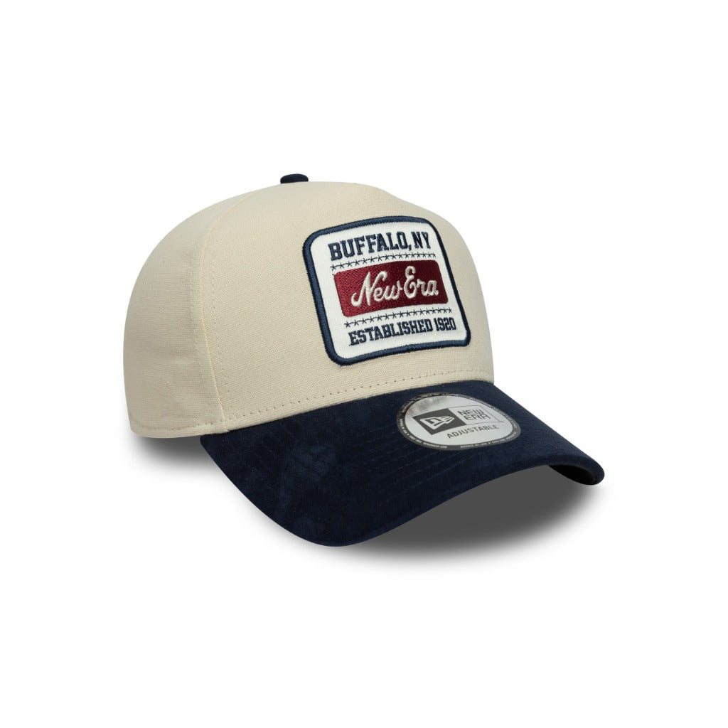 หมวกแก๊ป New Era รุ่น New Era Patch Suede 2-Tone Navy Visor Light Cream 9Forty E-Frame Cap